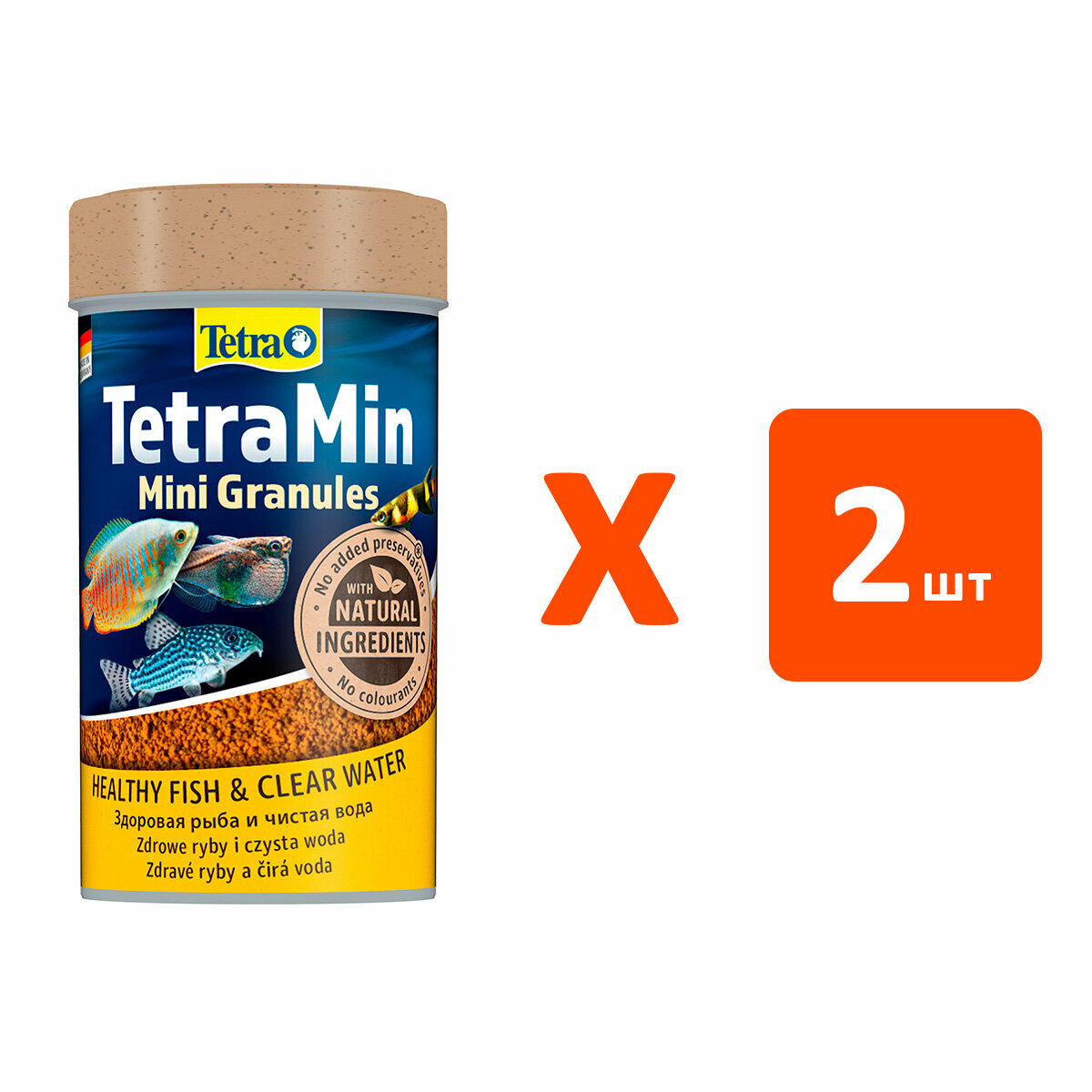 TETRAMIN MINI GRANULES корм гранулы для мелких рыб (100 мл х 2 шт)