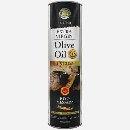 Изображение товара Масло СRETEL оливковое ESTATE EVOO AC 0,3 /жесть/ 1000мл