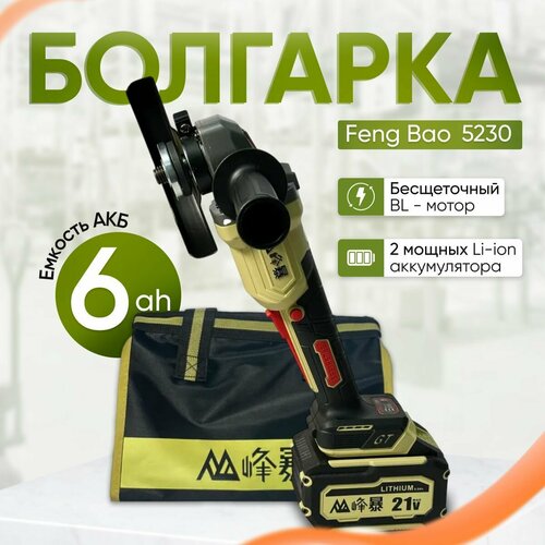 Болгарка ушм аккумуляторная Feng Bao 5230 АКБ 6ач 11253₽