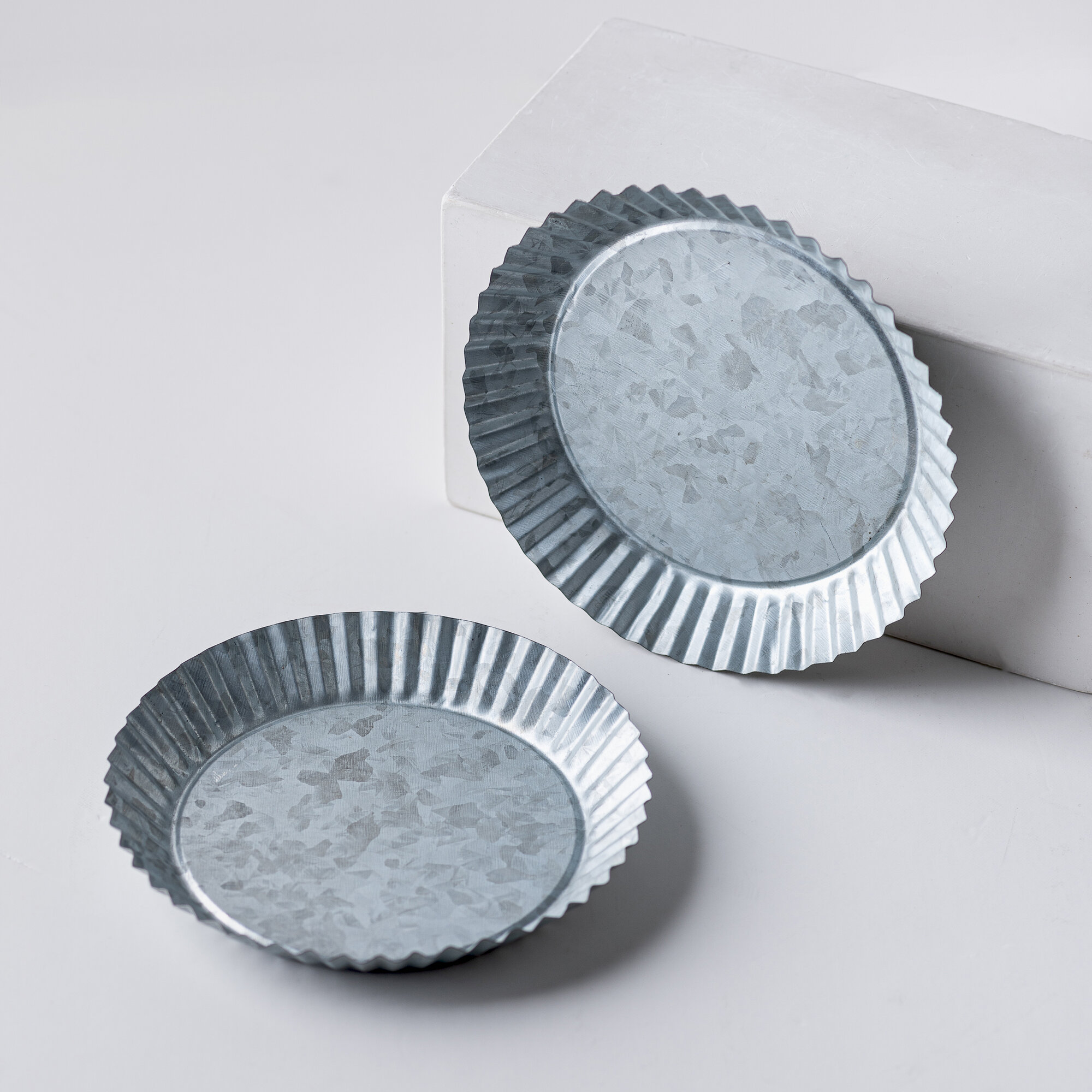 Поднос ERMETICA винтажный сервировочный, тарелка декоративная, 14 см, 2 шт.