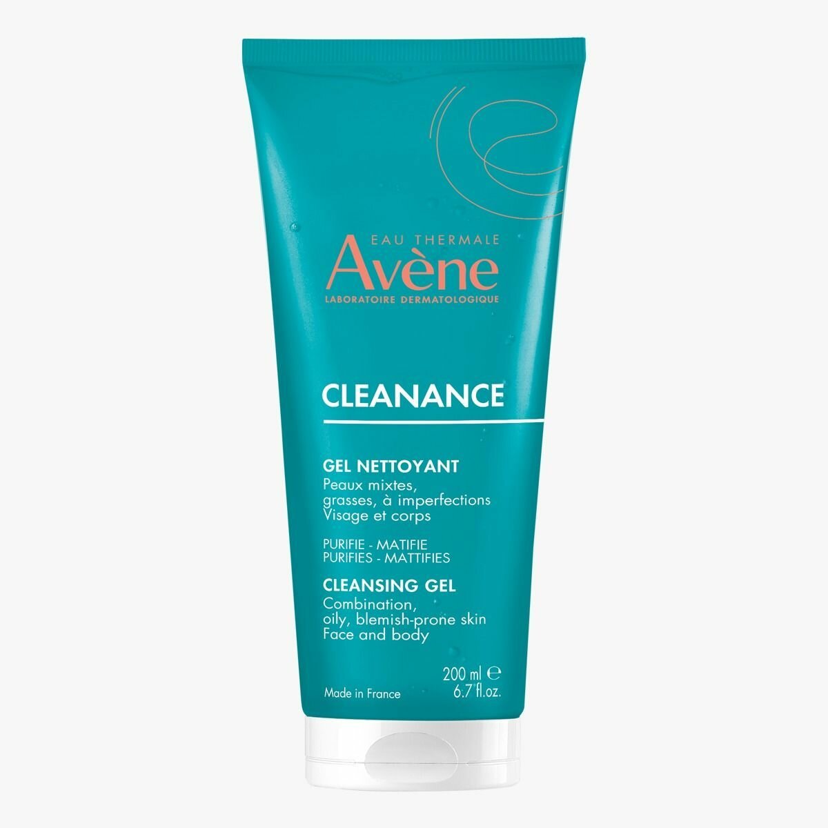 AVENE Cleanance Гель для лица очищающий матирующий, 200 мл