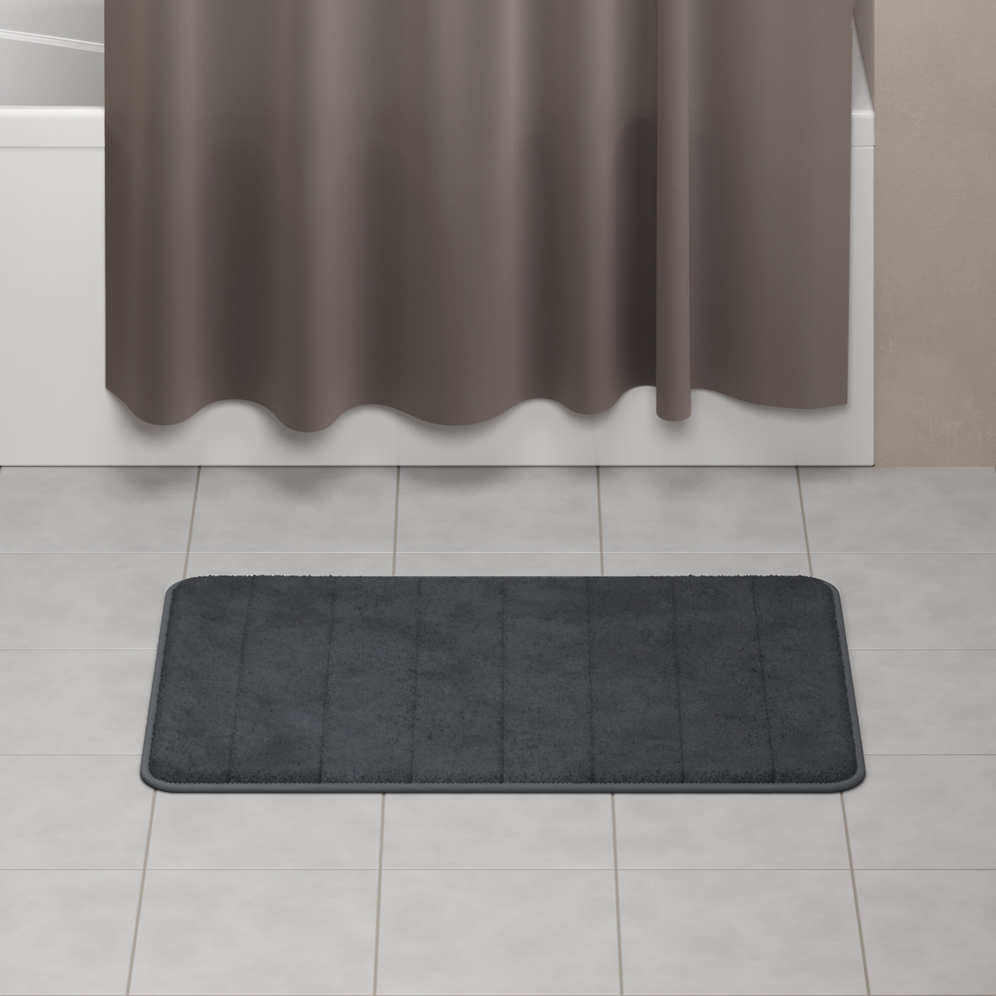 Коврик для ванной комнаты Homsly, 50*80 см, графит, коллекция Basic, 8H-012-TMMG-BSC — фото 1