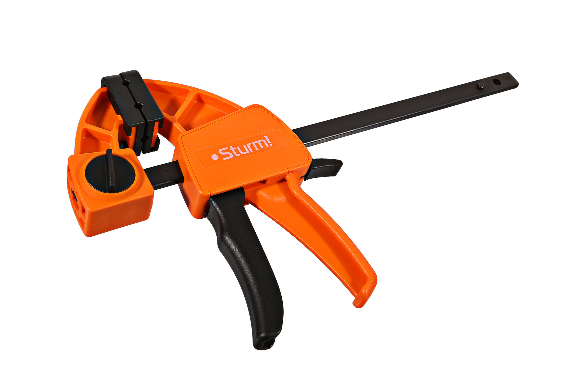 Струбцина Sturm! 1078-08-15 быстрозажимная, 150мм, резиновые накладки, 70-100кгс, сжим-разжим