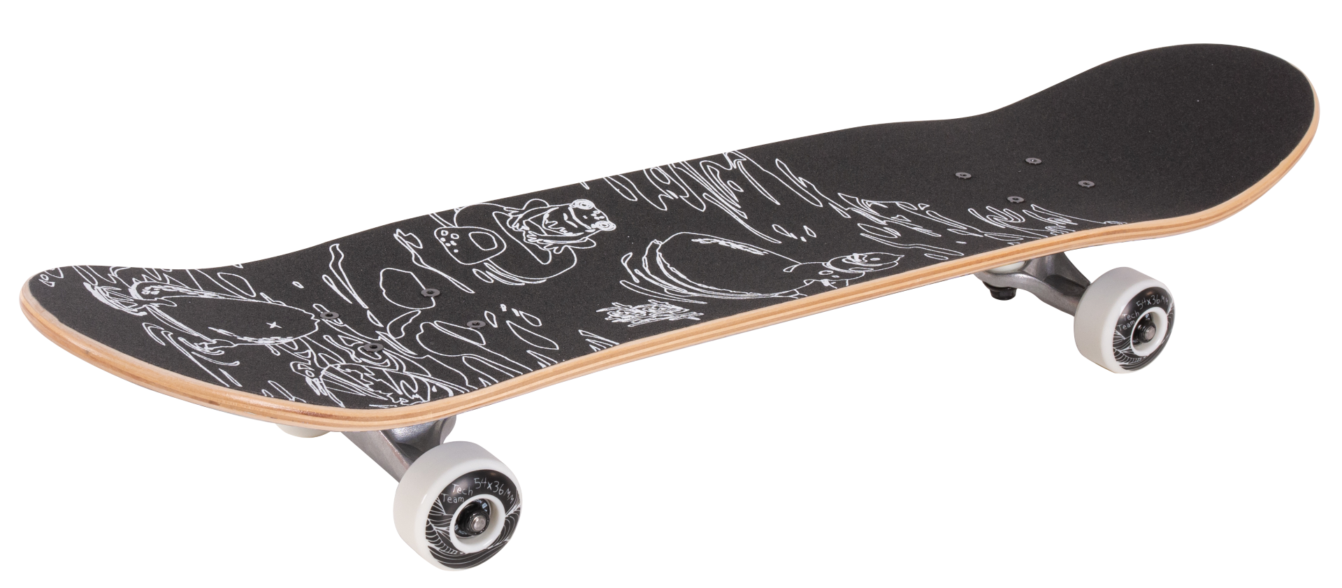 Скейтборды Xiaomi Скейтборд Tech Team "Aliens", 29,5x7.25, Abec7, до 100кг - 2024 Утки