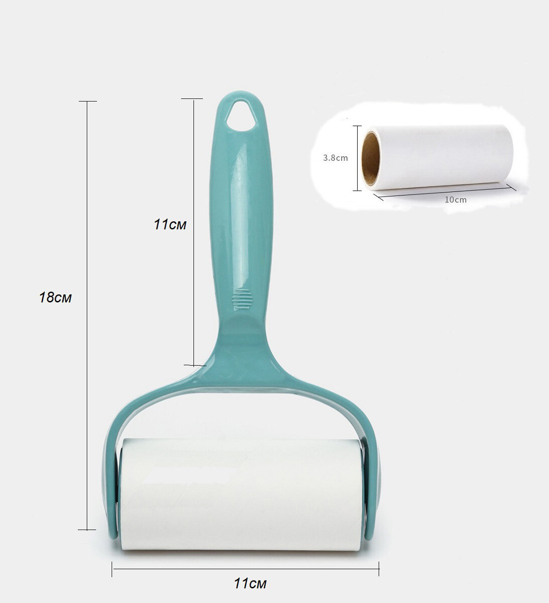 Ролик липкий для чистки одежды со сменными рулонами — фото 1