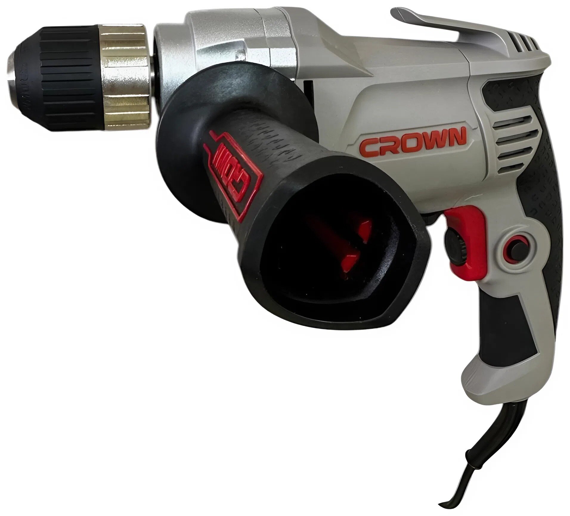 Дрель безударная Crown CT10127-13C, 650 Вт, 13 мм патрон, реверс, регулировка оборотов