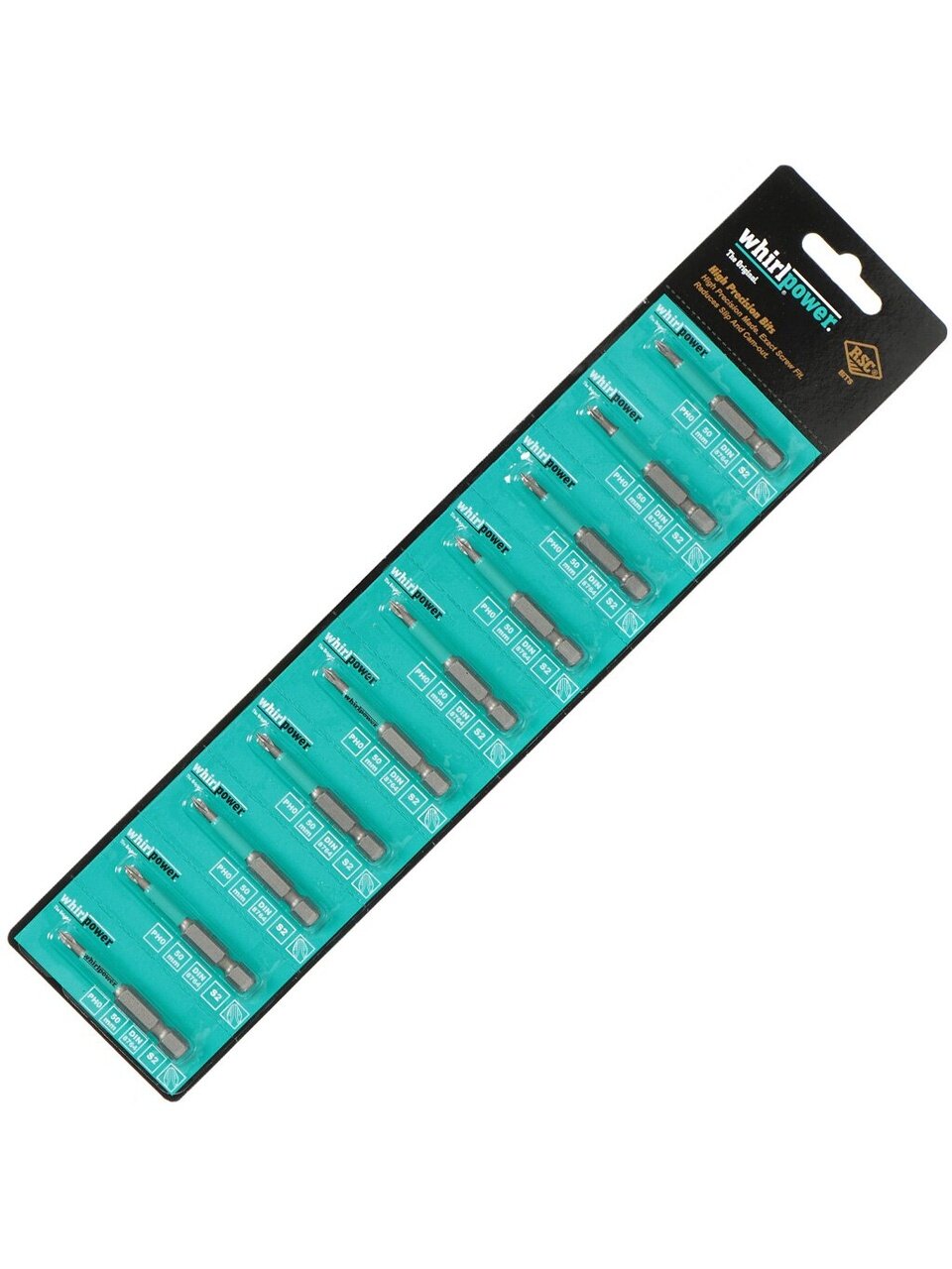 Набор бит Whirlpower Ph0 50 мм 10 шт индивидуальная упаковка