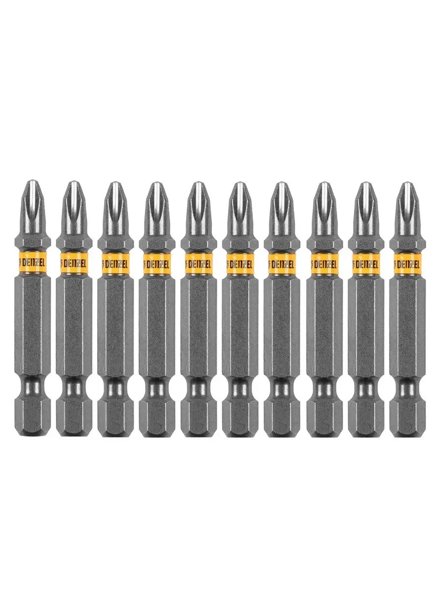 Набор бит для шуруповерта PH2 x 50 S2 10 шт DENZEL 11649