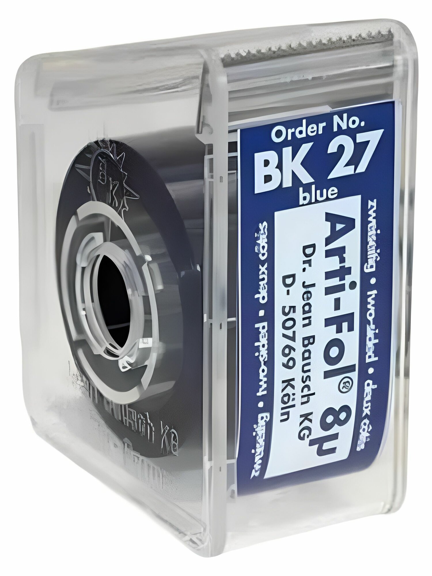 Фольга артикуляционная ВК 27 двусторонняя синяя, 8 мкм, 20 м х 22 мм