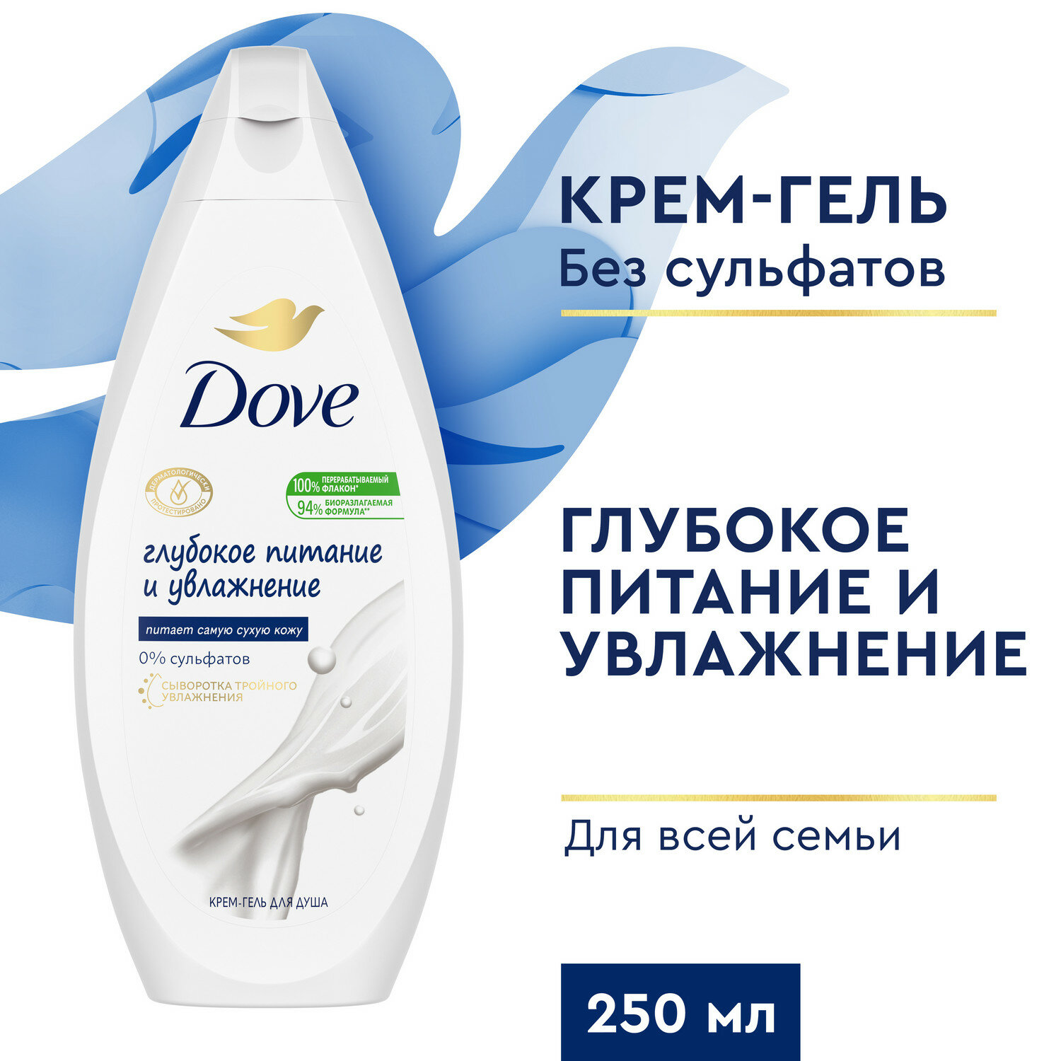 DOVE Гель д/душа Глубокое питание и увлажнение 250мл ММЛ