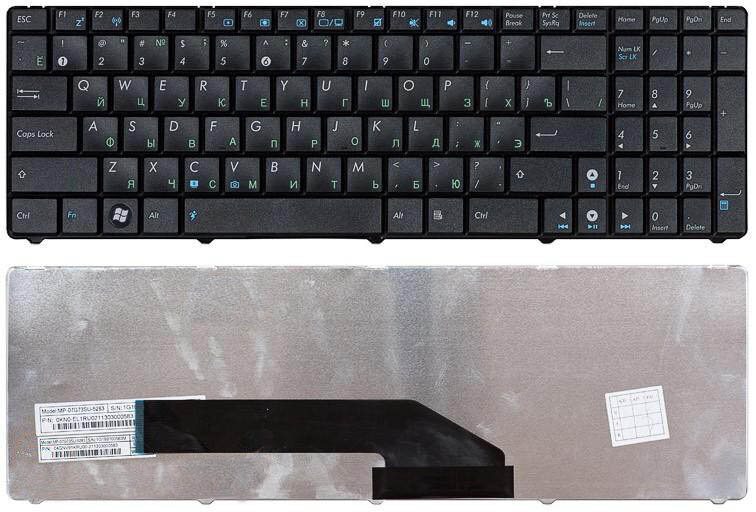 Клавиатура для Asus 0KN0-E03US23, черная, русская, версия 1