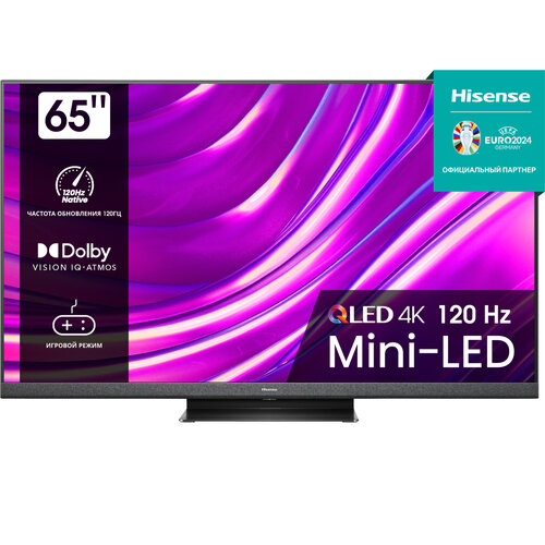 65 Телевизор Hisense 65U8HQ 2022 IPS, темно-серый телевизор hisense mini led uled 65u8hq