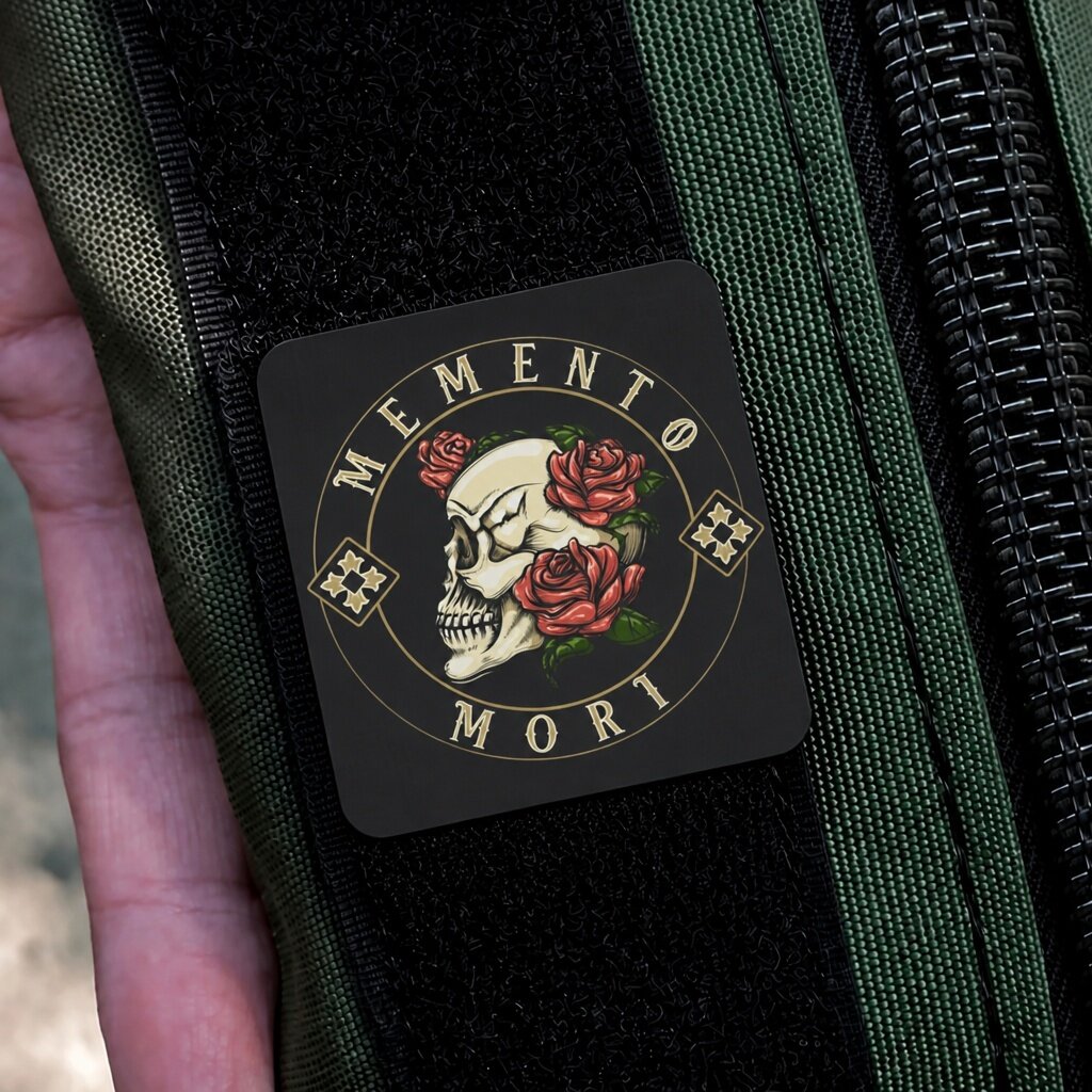 Патч Шеврон на липучке "Смерть Череп Скелет Memento Mori"