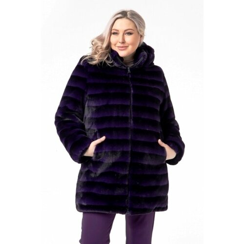 Шуба Pit.Gakoff, размер 54, фиолетовый