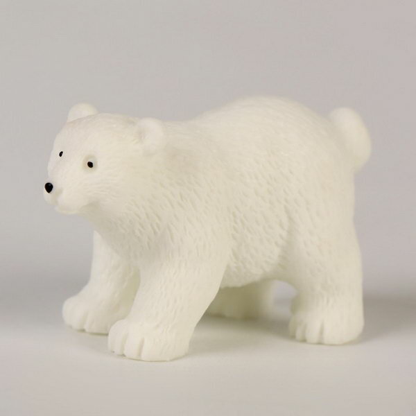 Миниатюра кукольная "Белый медведь", набор 3 шт, размер 1 шт. 4 x 2 x 3 см