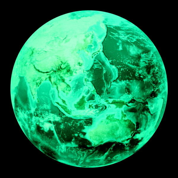 Наклейка 3Д интерьерная "Земля" светящаяся 30х30см