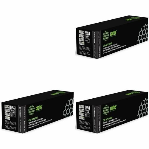 Cactus Картриджи комплектом совместимые Кактус Cactus CS-W1500X 3 Pack 1930314-3PK W1500X черный 6K