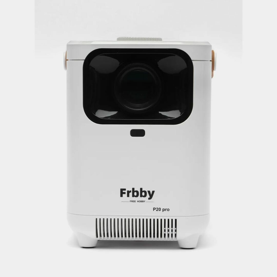 Умный мини проектор Frbby P20 pro белый портативный лазерный для фильмов Андройд / Android со штативом мультимедийный домашний кинотеатр с телефона / смартфона — фото 3