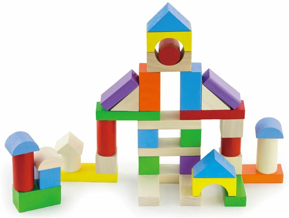 Конструктор Viga Toys Набор строительных блоков Ферма, 50 деталей (50285) - фото №5