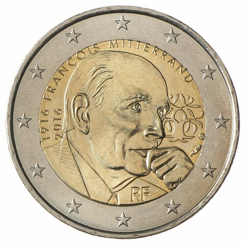 Франция 2 евро 2016 100 лет со дня рождения Франсуа Миттеран монета франция 2 евро 2016 год 100 лет со дня рождения франсуа миттерана