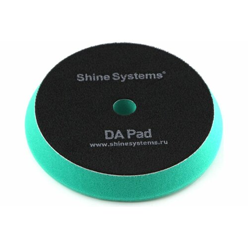 SHINE SYSTEMS SS556 Полировальный круг экстра твердый зеленый Shine Systems DA Foam Pad Green 155 мм SS556