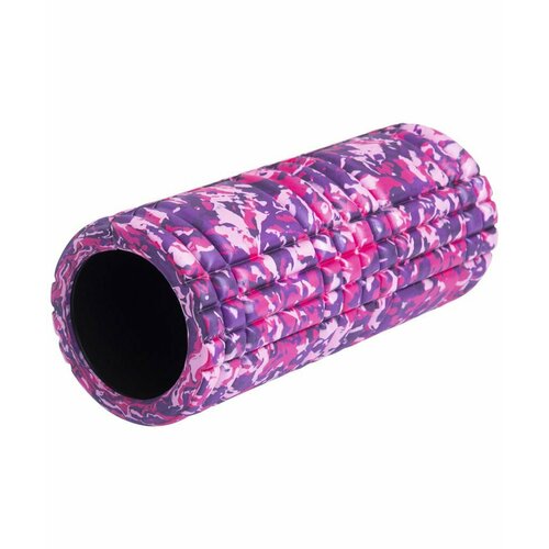 Ролик массажный STARFIT FA-508, 33x14 cм, розовый камуфляж/черный
