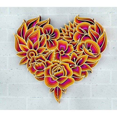 Многослойная 3D картина из дерева 