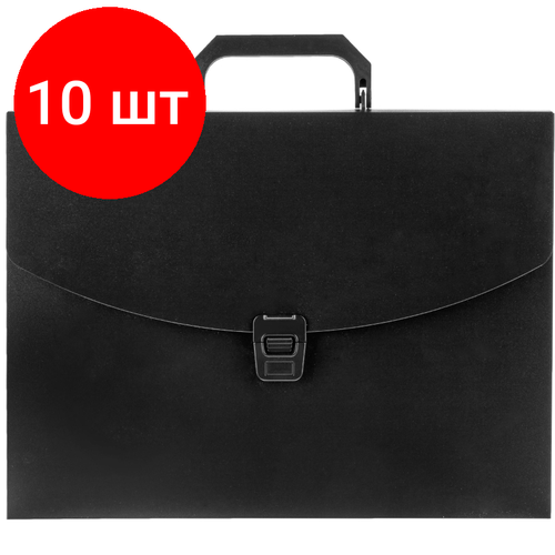 Комплект 10 штук, Папка-портфель 1 отделение Attache Economy A4 черный