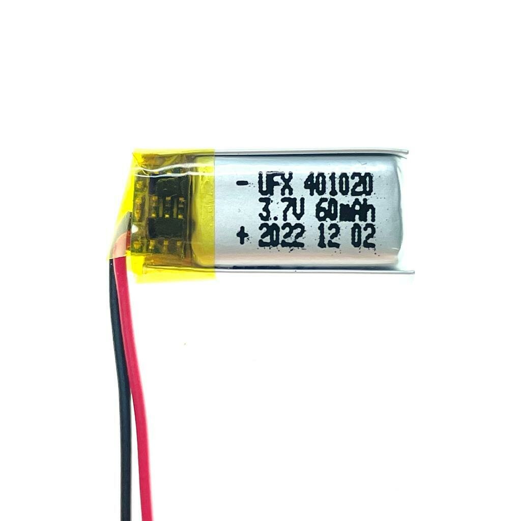 Аккумулятор (батарея) 401020 60mAh 3,7v (20х10х4 мм)