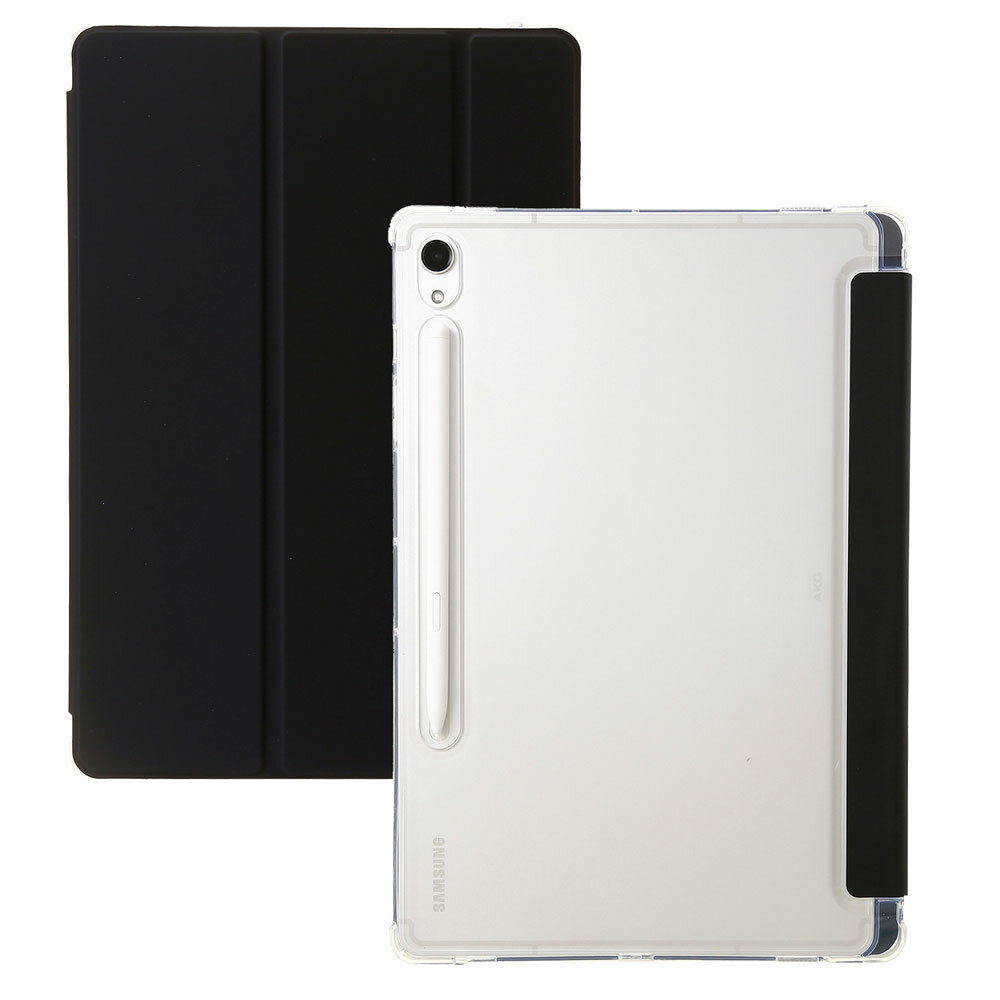 Чехол для планшета Samsung Galaxy Tab S9/ Tab S9 FE (SM-X710/X716; BSM-X510/X516) держатель для стилуса из мягкого силикона (серый)