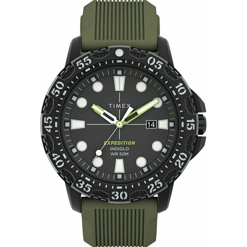 фото Наручные часы timex, хаки, черный