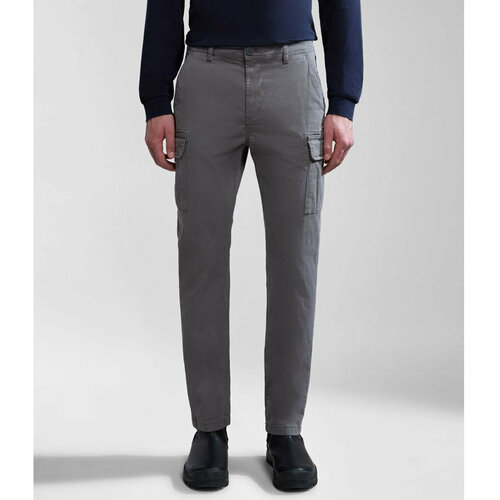 Брюки карго NAPAPIJRI, размер 33, серый элегантные брюки с контрастным поясом stradivarius серый