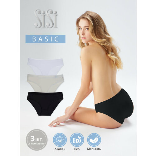 фото Трусы sisi, 3 шт., размер 48 (l), мультиколор