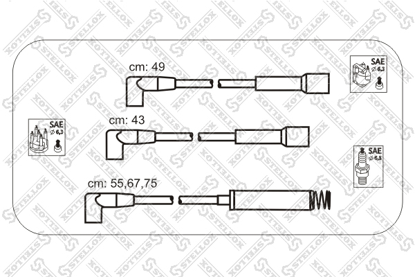 Ком-т проводов Opel Kadett E Vectra A 1. Stellox 10-32311-SX