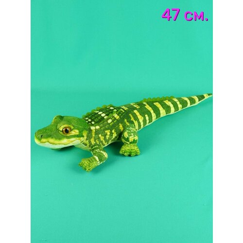 фото Реалистичная мягкая игрушка крокодил 47 см. бебиленд
