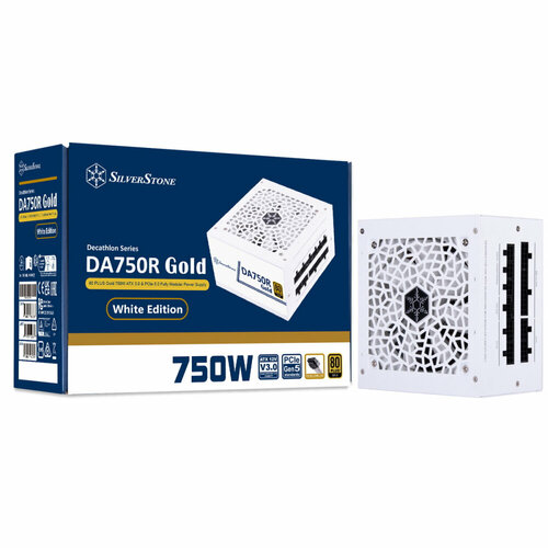 Блок питания Silverstone G54ADA075R4M220 80 PLUS Gold 750W ATX 3.0, PCIe 5.0 Fully Modular Power Supply White