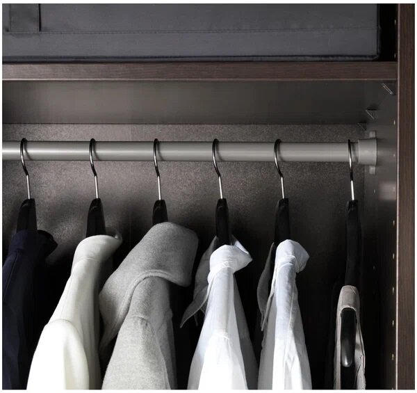 Штанга икеа комплимент для гардеробной системы 100 см темно-серый
