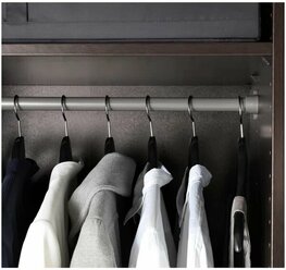 Штанга икеа комплимент для гардеробной системы, 100 см., темно-серый