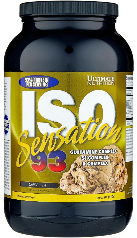 Ultimate ISO Sensation 2 lbs (Cafe Brazil), Изолят сывороточного протеина, 910 грамм (Кофе)
