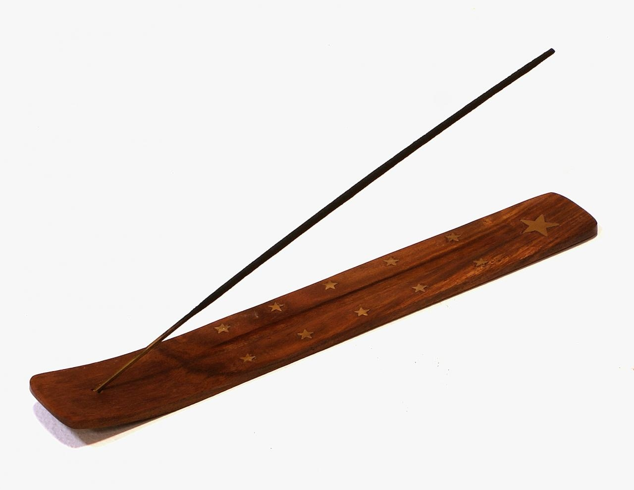Подставка для благовоний палочек в ассортименте деревянная (лодочка/лыжа, длина 25 см)