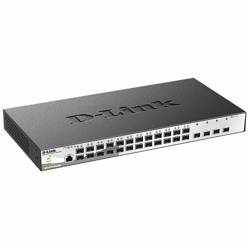 D-Link Сетевое оборудование DGS-1210-28XS ME B2A Управляемый L2 коммутатор с 24 портами 100 1000Base-X SFP и 4 портами 10GBase-X SFP+