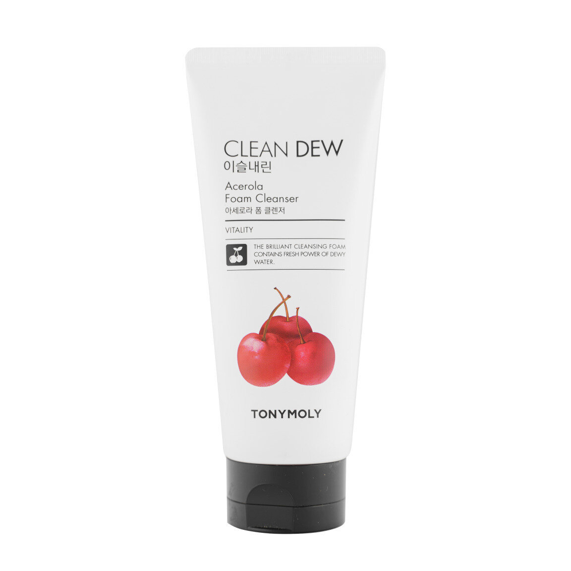 TONY MOLY Clean Dew ACEROLA Foam Cleanser Пенка для умывания с эффектом Регенерации кожи Витамин С Антиоксидант с экстрактом Ацеролы (барбадосская вишня), 180 ml