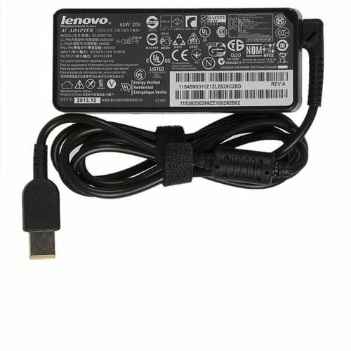 Блок питания Lenovo прямоугольный разъем, 65W (20V, 3.25A) без сетевого кабеля