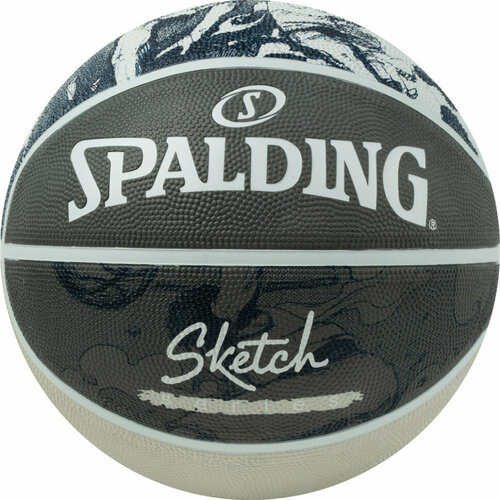 фото Мяч баскетбольный spalding sketch jump р.7, серый