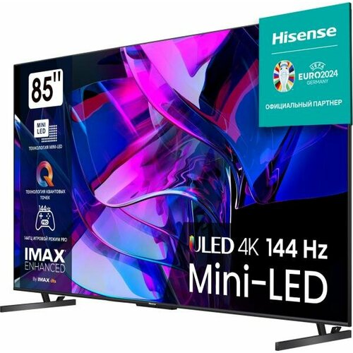 Телевизор QLED Hisense 85 85U7KQ темно-серый 4K Ultra HD 120Hz DVB-T DVB-T2 DVB-C DVB-S DVB-S2 USB WiFi Smart TV