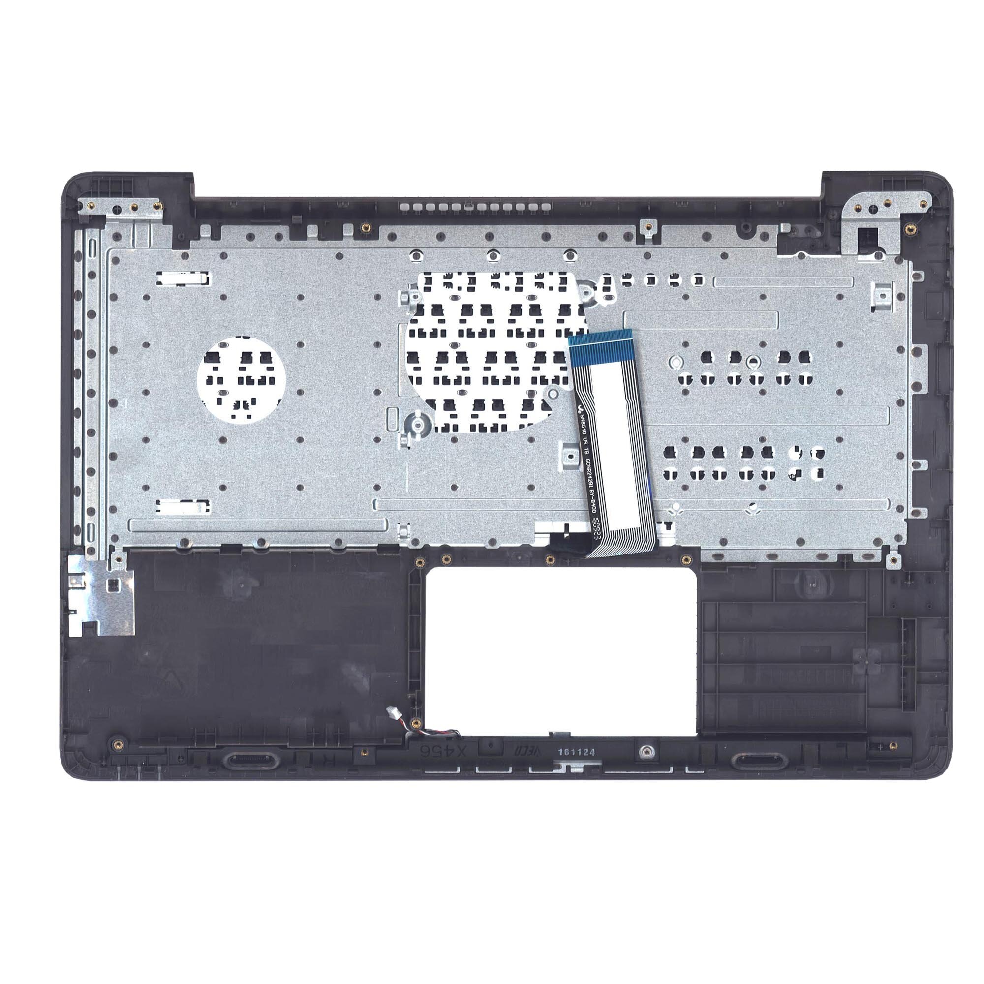 Клавиатура (топ-панель) для ноутбука Asus X456 черная с бронзовым топкейсом