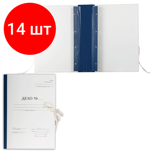 Комплект 14 шт, Папка архивная для переплета Форма 21, А4 (320х228 мм), 70 мм, с гребешками, 4 отверстия, STAFF, 127133 папка архивная для переплета форма 21 комплект 4 шт 40 мм с гребешками бурая 4 отверстия завязки staff 111054