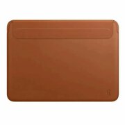 Чехол для ноутбука кожаный WiWU Skin Pro II на MacBook Pro 14.2 / Huawei MateBook X Pro / 14 (2021) - Коричневый