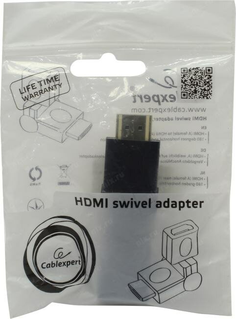 Переходник HDMI F-HDMI M Gembird A-HDMI-FFL2 - фото №16