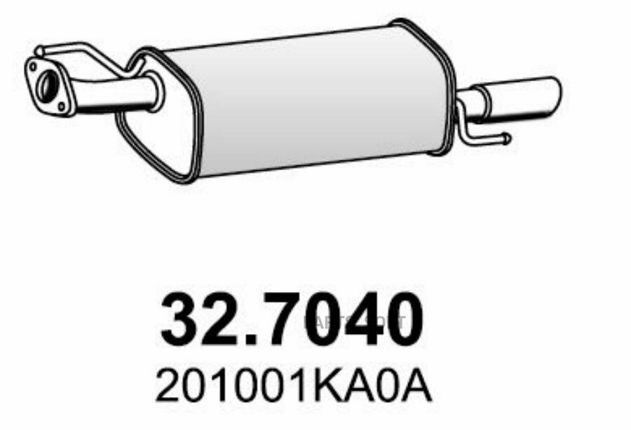 Глушитель основной ASSO / арт. 327040 - (1 шт)